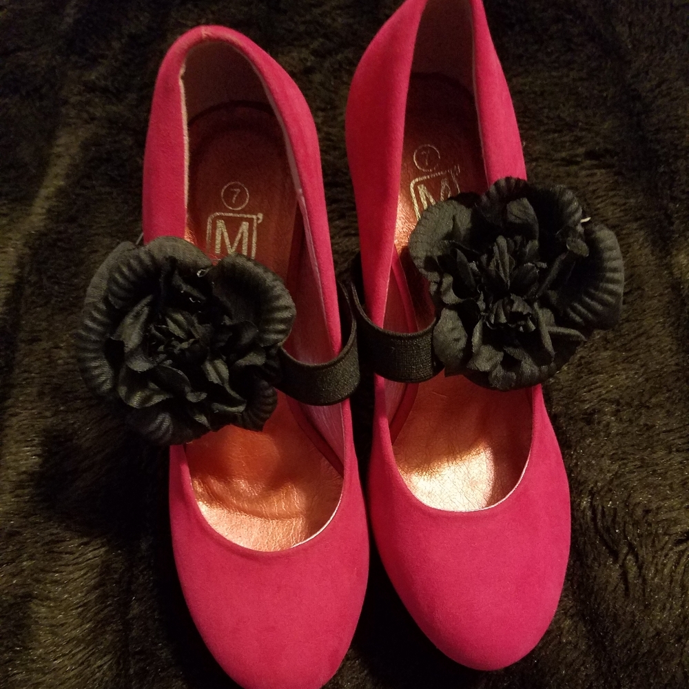 Fuschia heels